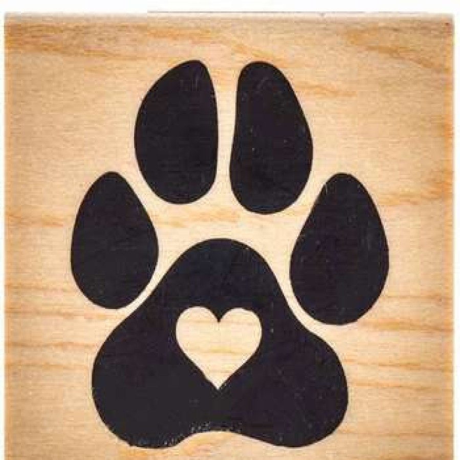 Rubber Stamps * | Cheapest Heart Paw Stamp