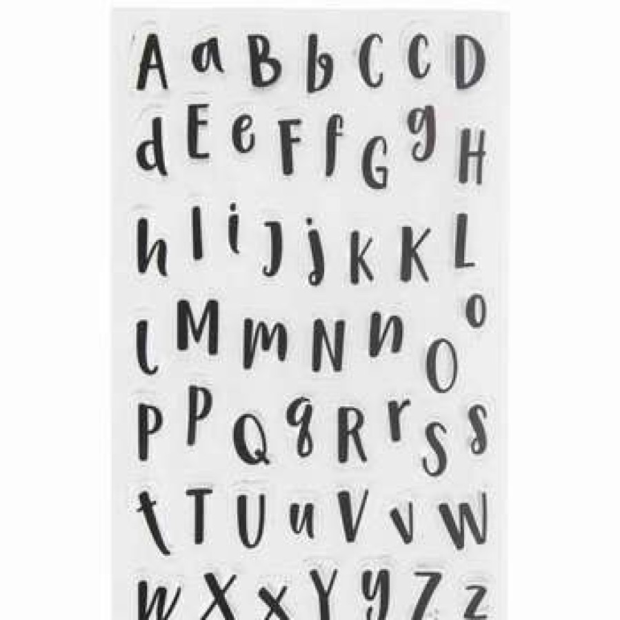 Clear Stamps * | Best Deal Bold Hand Letters Alphabet Clear Stamps