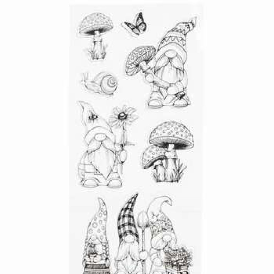 Clear Stamps * | Top 10 Garden Gnome Clear Stamps