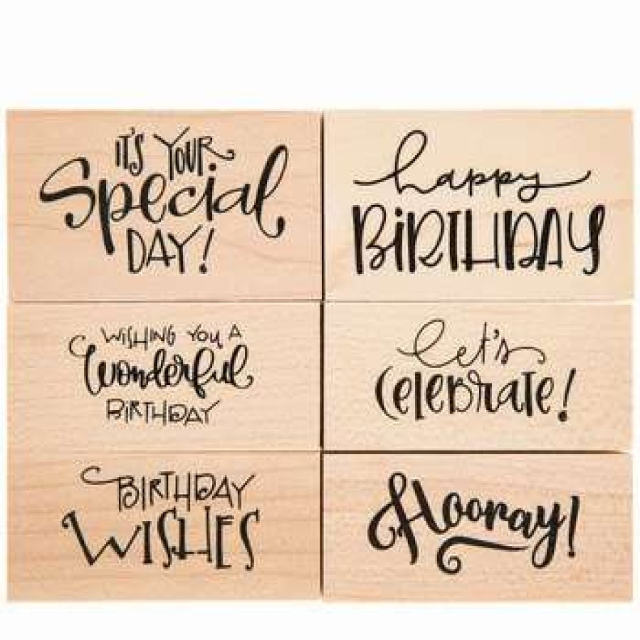 Rubber Stamps * | Best Deal Birthday Rubber Stamps