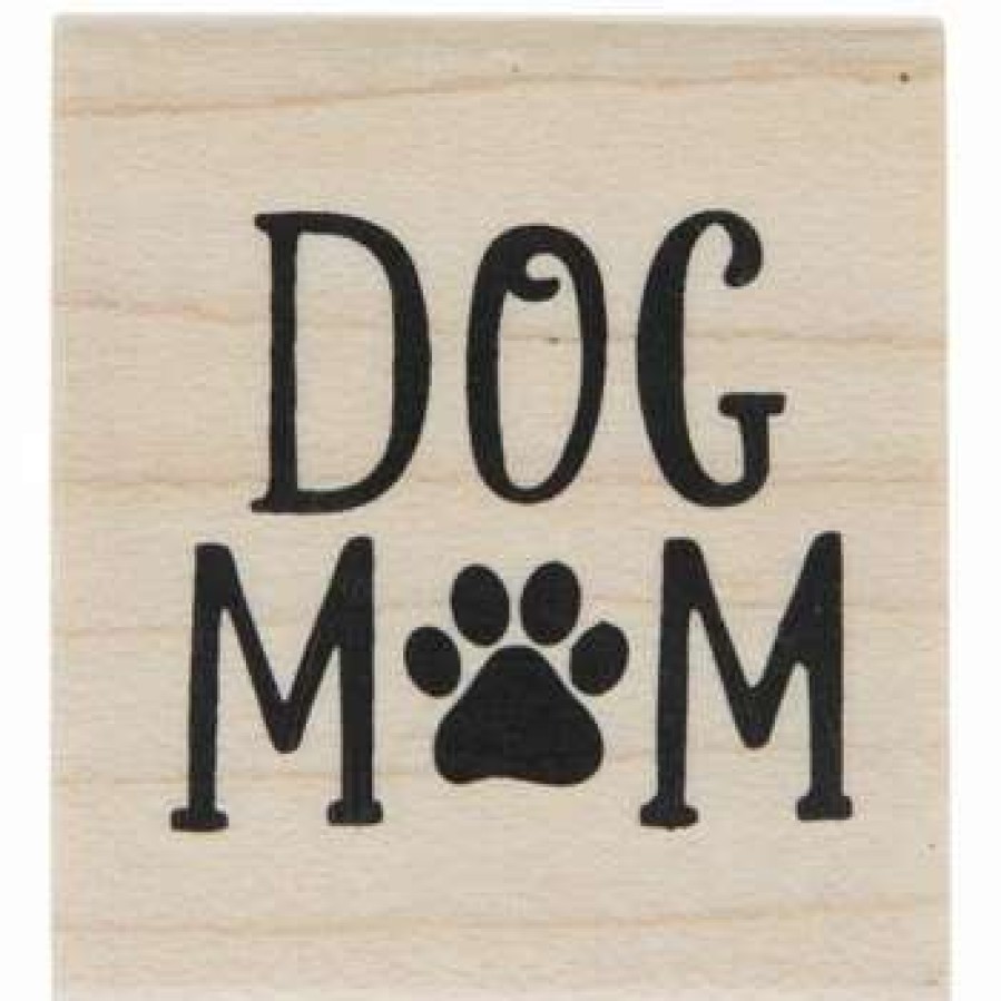 Rubber Stamps * | Deals Dog Mom Rubber Stamp