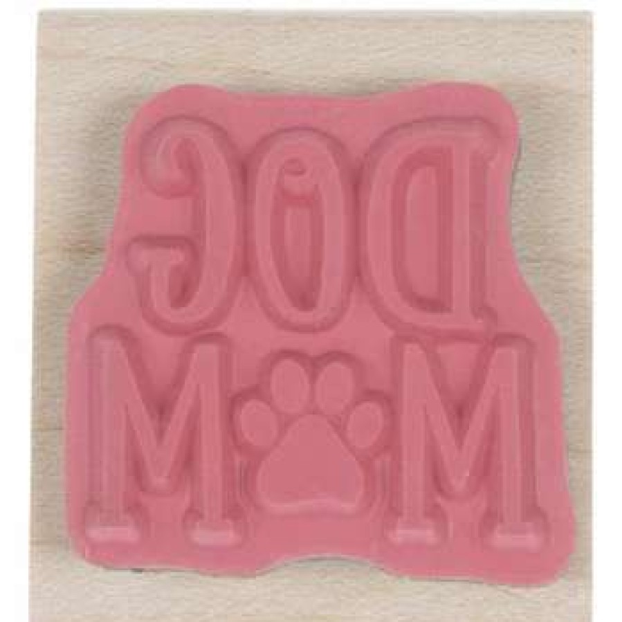 Rubber Stamps * | Deals Dog Mom Rubber Stamp