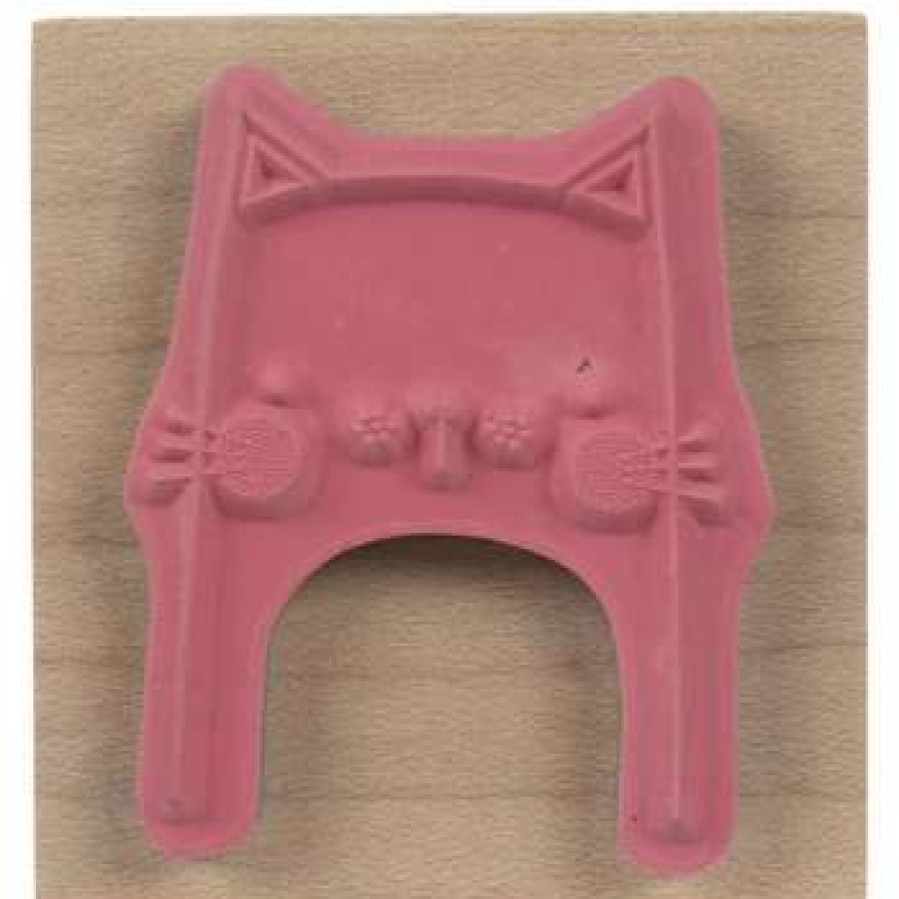 Rubber Stamps * | Cheapest Cat Face Rubber Stamp