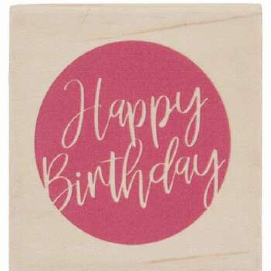 Rubber Stamps * | Best Pirce Happy Birthday Rubber Stamp