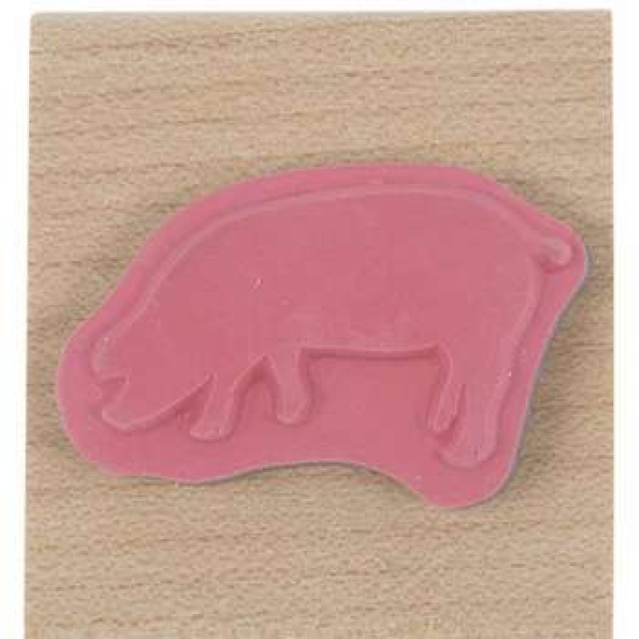 Rubber Stamps * | Flash Sale Pig Rubber Stamp