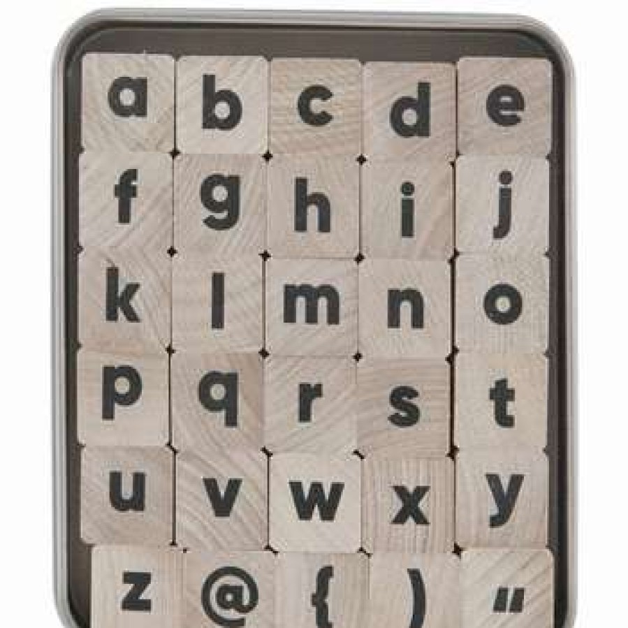 Rubber Stamps * | Outlet Lowercase Modern Sans Serif Alphabet Rubber Stamps