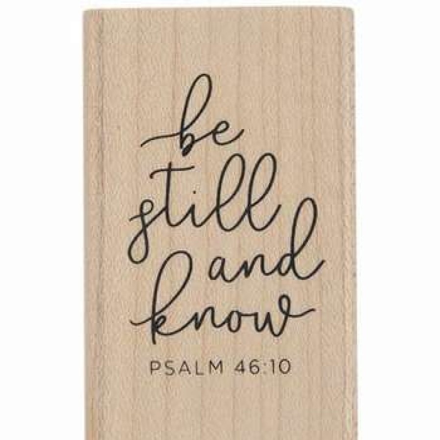 Rubber Stamps * | Flash Sale Psalm 46:10 Rubber Stamp