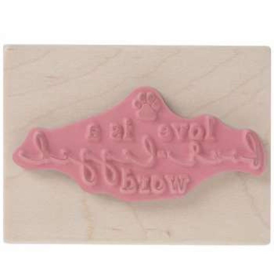 Rubber Stamps * | Buy Love Is A Four-Legged Word Rubber Stamp