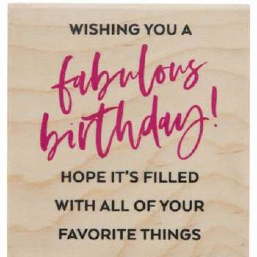 Rubber Stamps * | Best Sale Fabulous Birthday Rubber Stamp