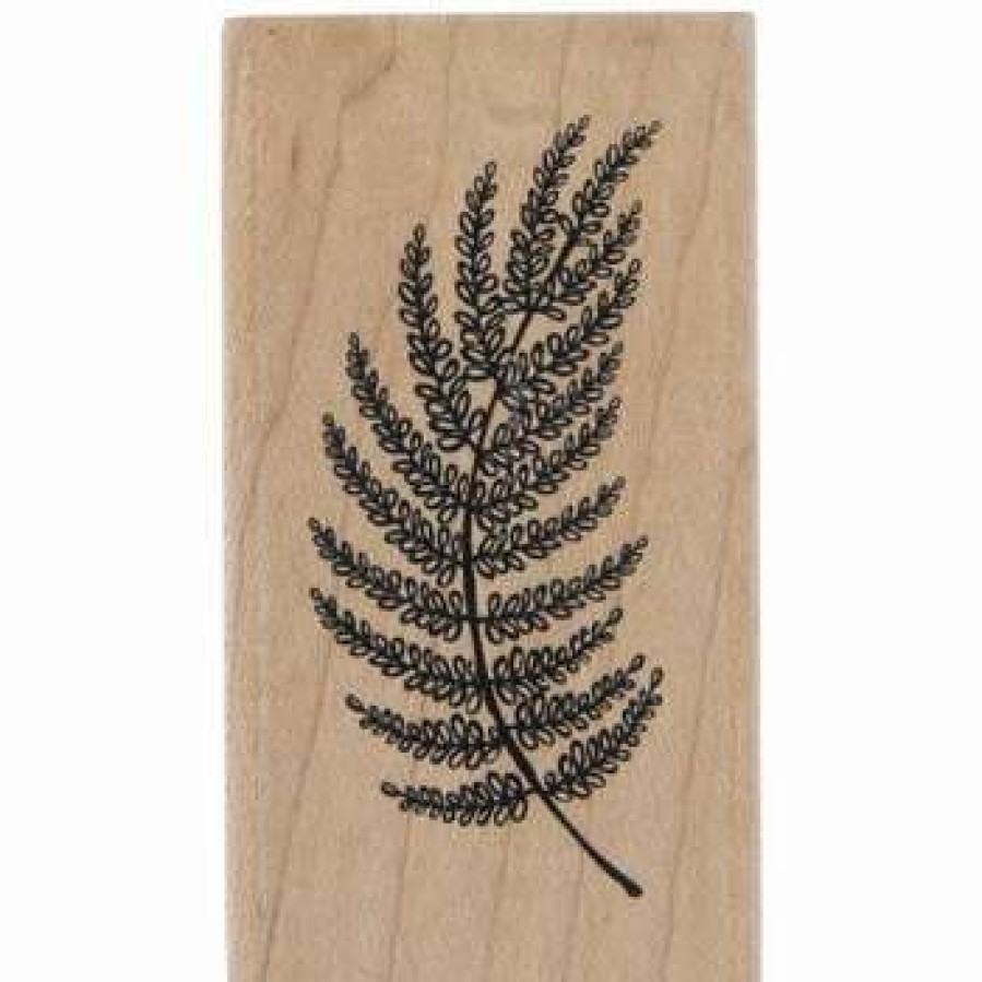 Rubber Stamps * | Best Deal Leafy Branch Rubber Stamp