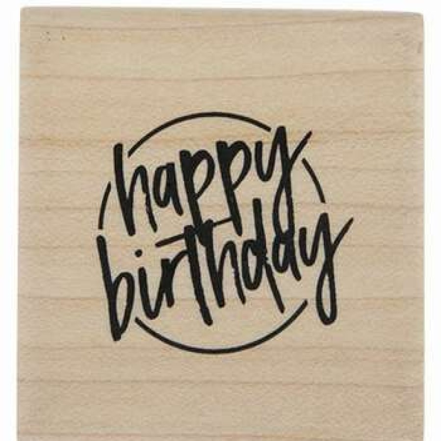 Rubber Stamps * | Best Sale Happy Birthday Rubber Stamp