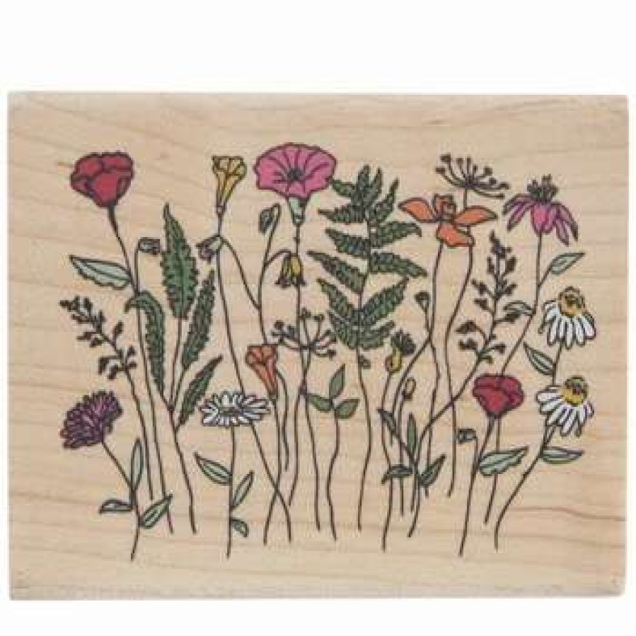 Rubber Stamps * | Coupon Wildflowers Rubber Stamp