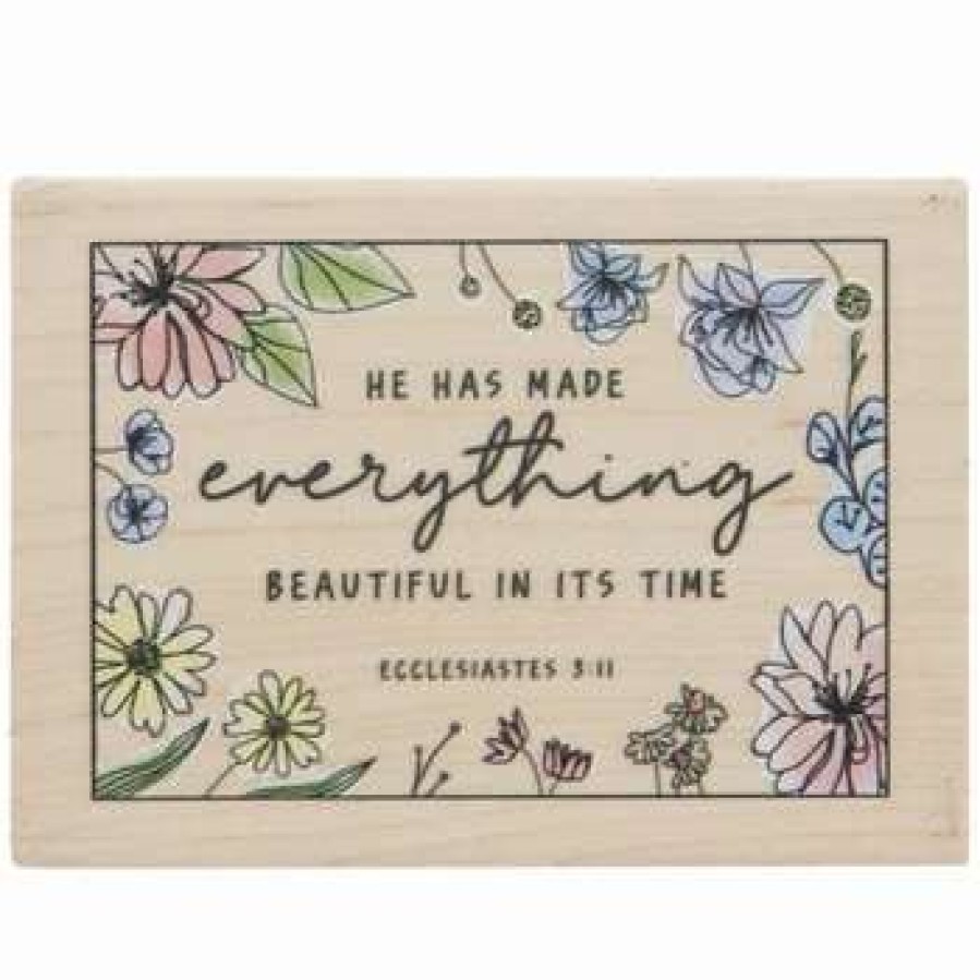 Rubber Stamps * | Deals Ecclesiastes 3:11 Rubber Stamp