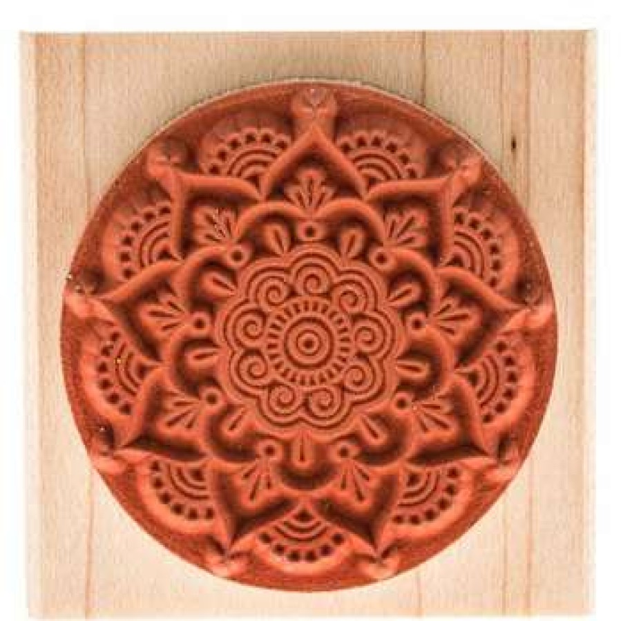 Rubber Stamps * | Best Deal Henna Mandala Rubber Stamp