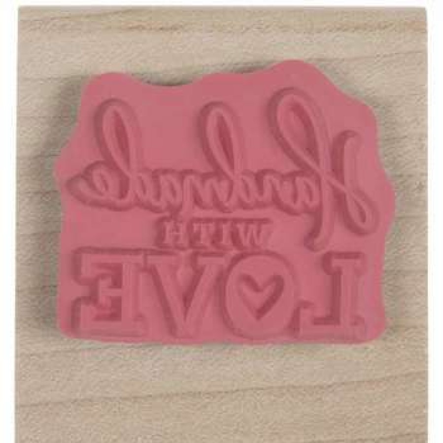 Rubber Stamps * | Best Sale Handmade With Love Rubber Stamp