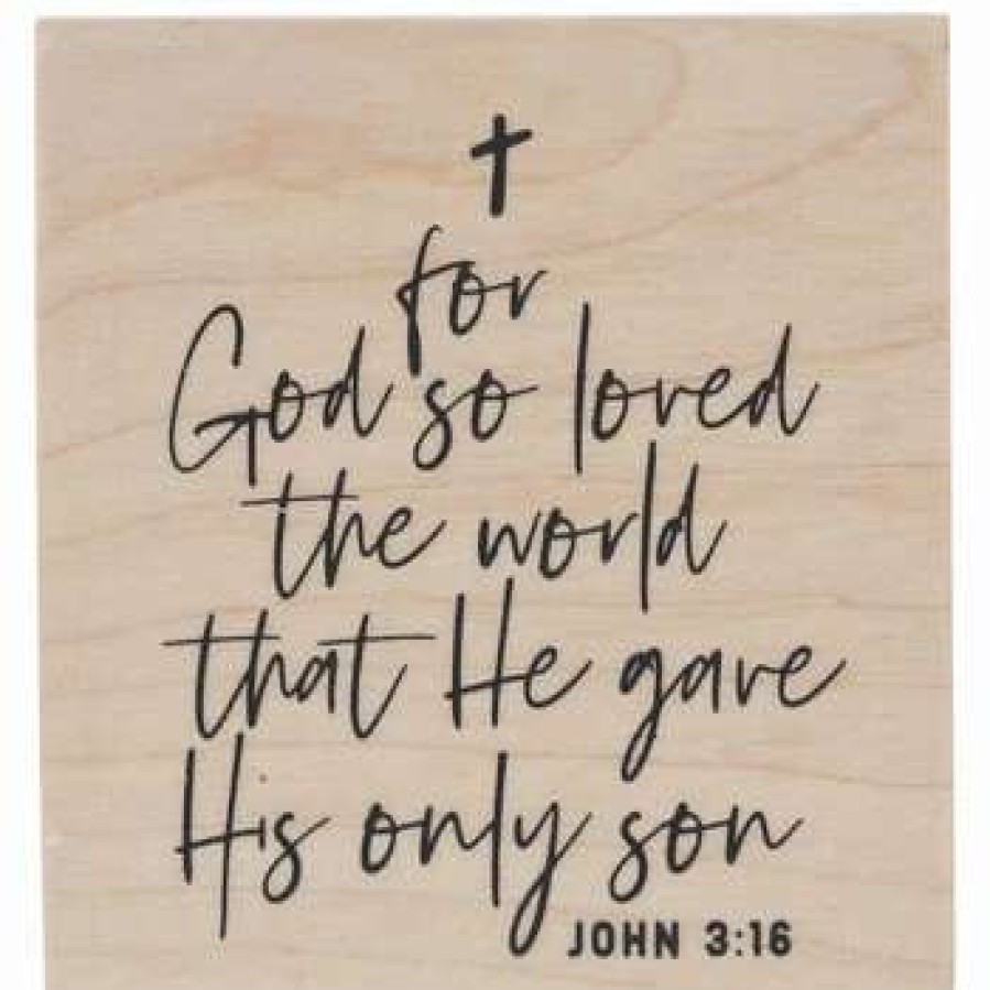 Rubber Stamps * | Outlet John 3:16 Rubber Stamp