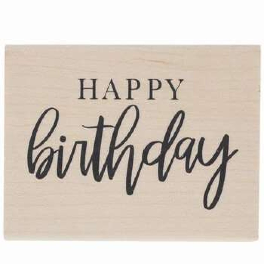 Rubber Stamps * | Buy Happy Birthday Rubber Stamp