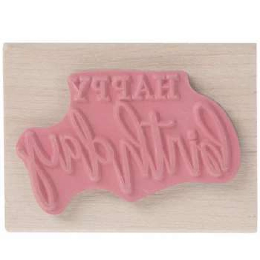 Rubber Stamps * | Buy Happy Birthday Rubber Stamp