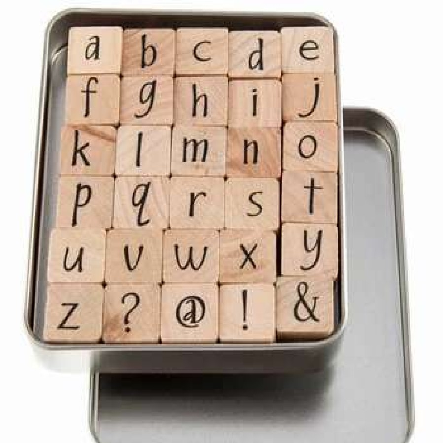 Rubber Stamps * | Deals Lower Case Party Ink Alphabet Rubber Stamps