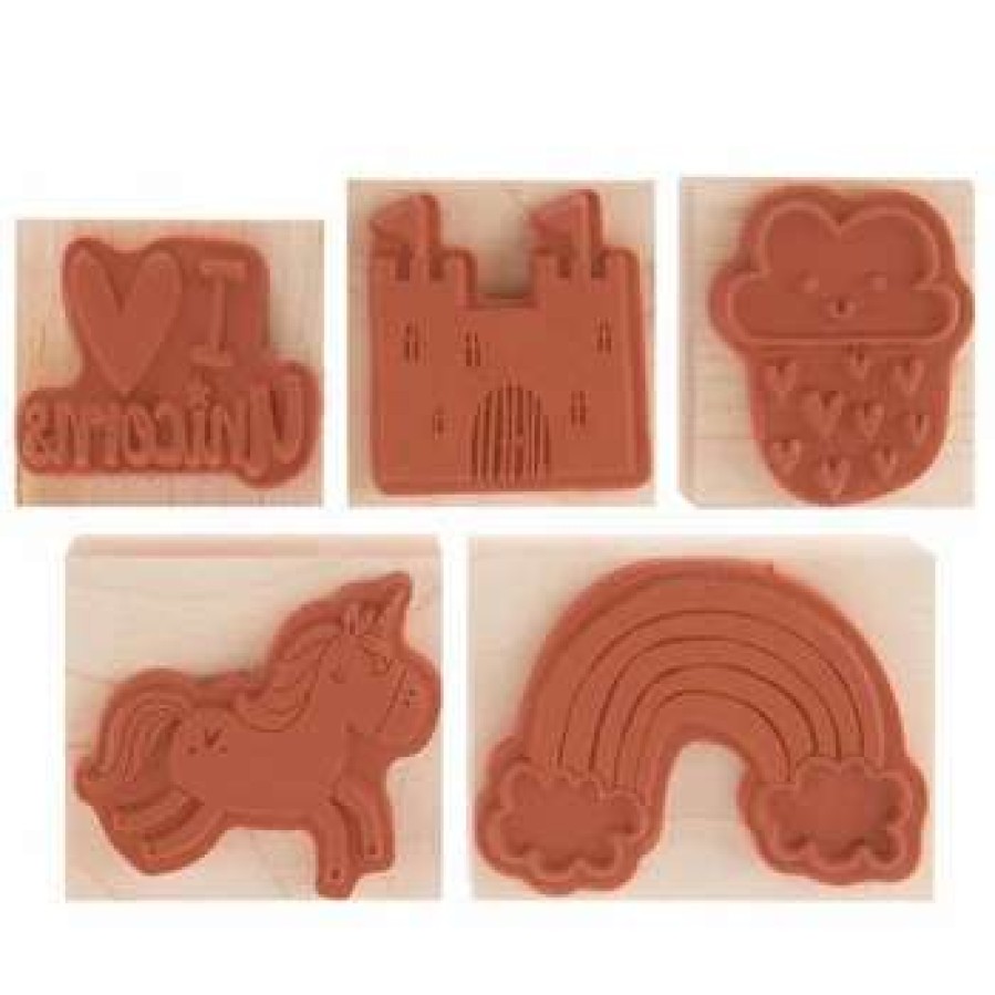 Rubber Stamps * | Hot Sale Unicorn Kingdom Rubber Stamps