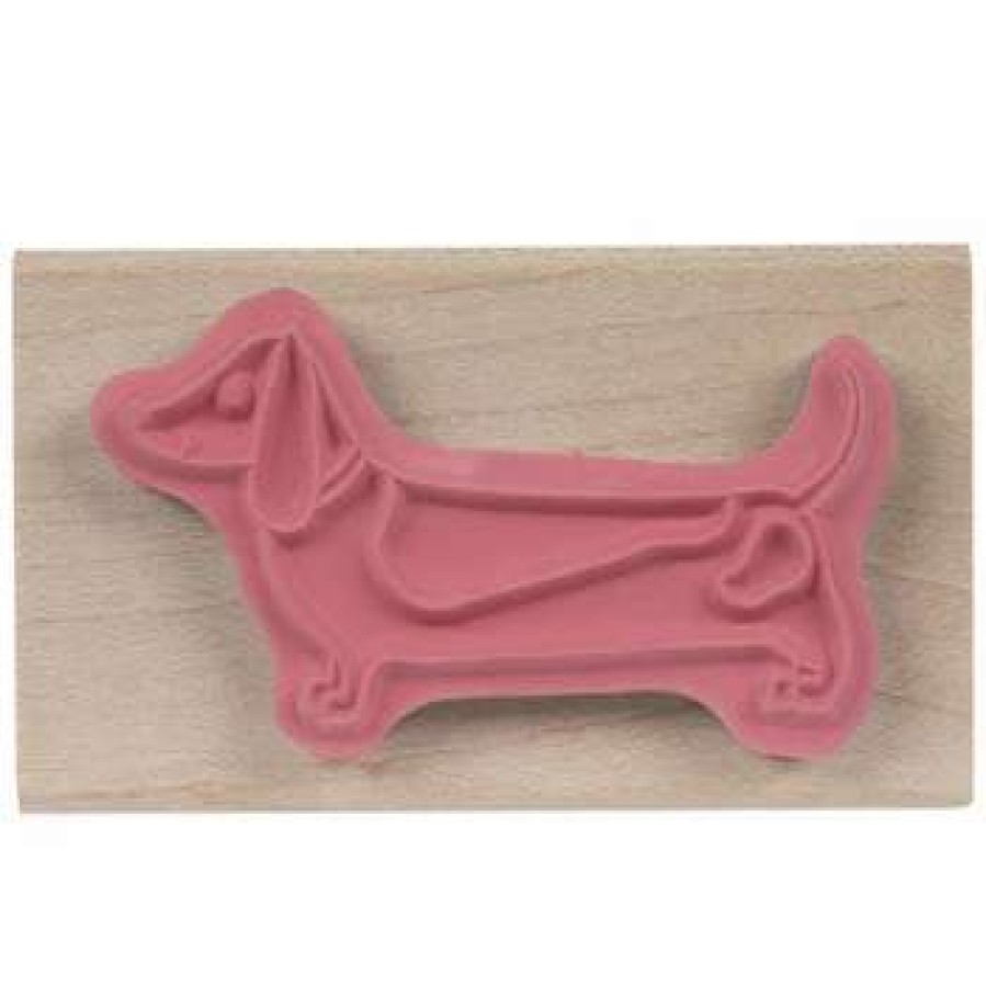 Rubber Stamps * | Promo Dachshund Dog Rubber Stamp