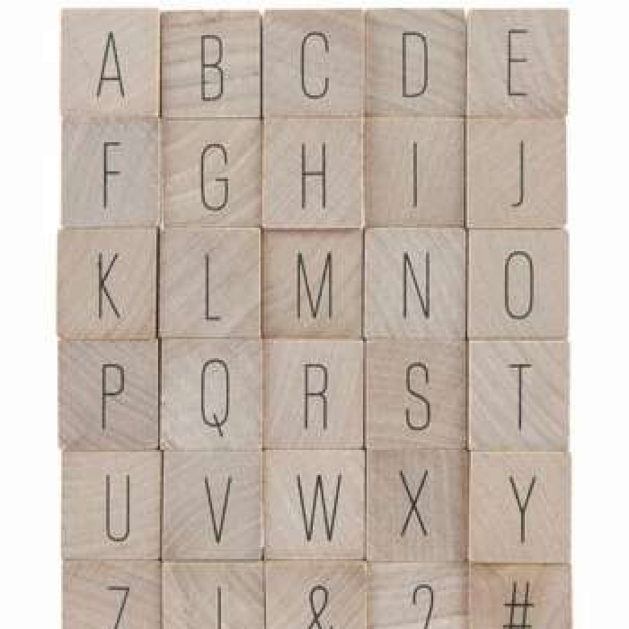 Rubber Stamps * | Best Sale Uppercase Simple Font Alphabet Rubber Stamps