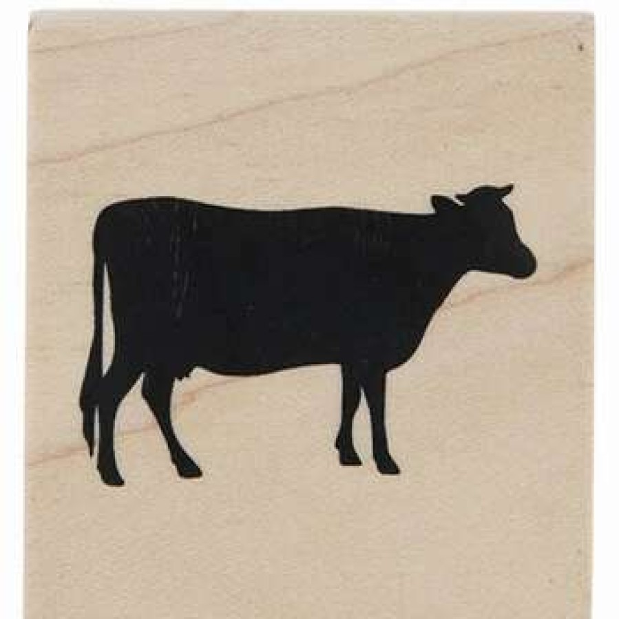 Rubber Stamps * | Discount Cow Rubber Stamp