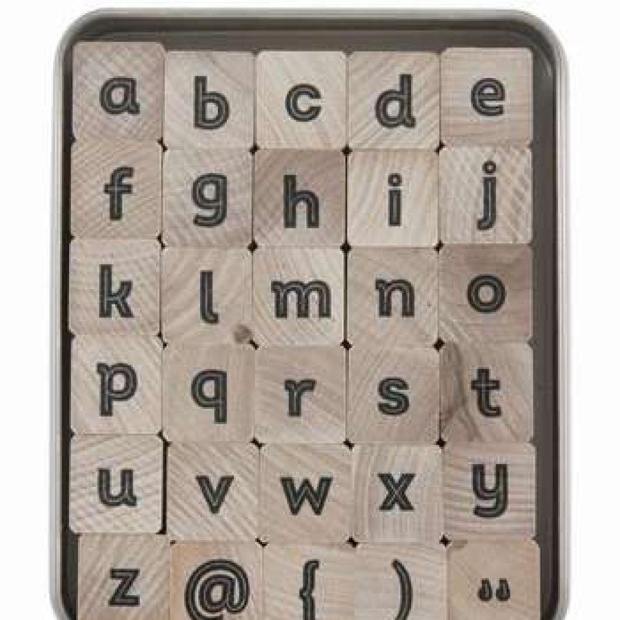 Rubber Stamps * | Best Reviews Of Lowercase Inline Sans Serif Alphabet Rubber Stamps