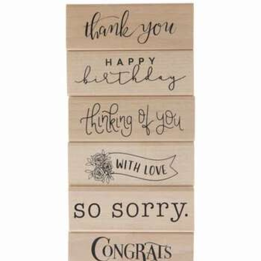 Rubber Stamps * | Brand New Sentiments Rubber Stamps