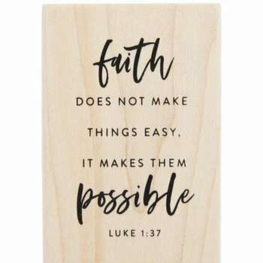 Rubber Stamps * | Coupon Luke 1:37 Rubber Stamp