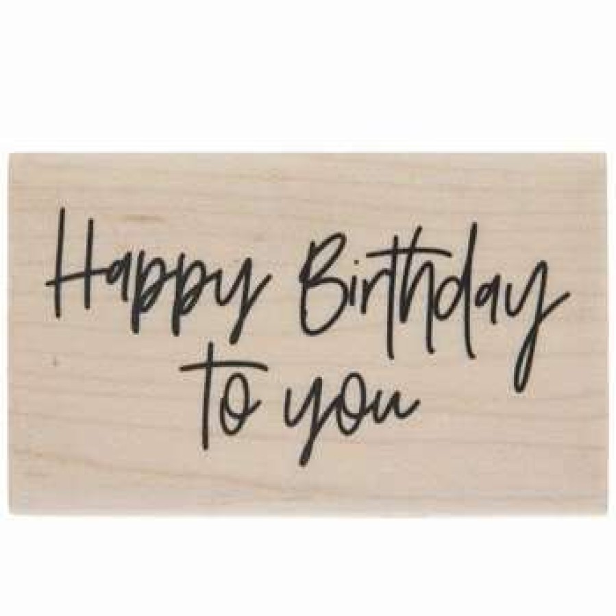 Rubber Stamps * | Flash Sale Happy Birthday To You Rubber Stamp