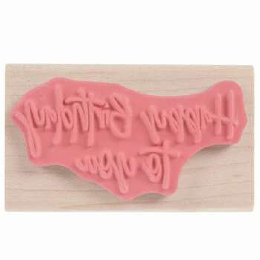 Rubber Stamps * | Flash Sale Happy Birthday To You Rubber Stamp