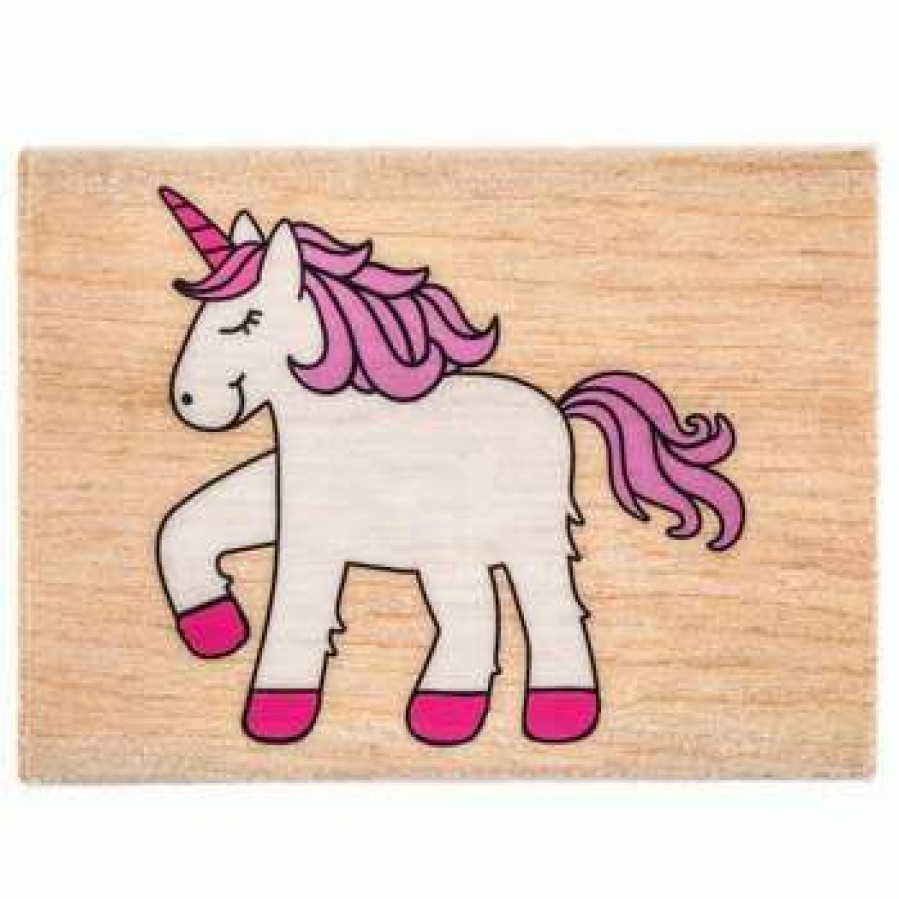 Rubber Stamps * | Best Deal Cutesy Unicorn Rubber Stamp