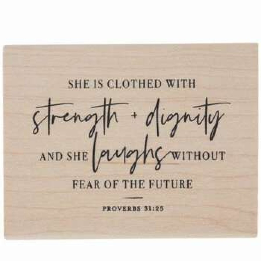 Rubber Stamps * | Best Pirce Proverbs 31:25 Rubber Stamp