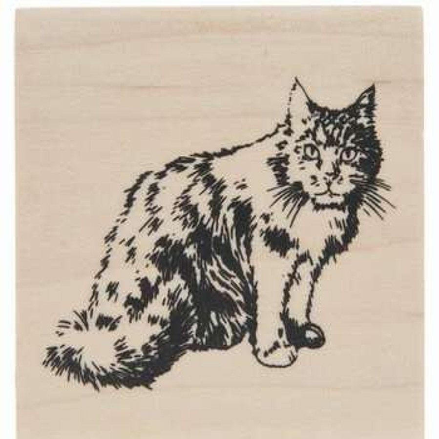 Rubber Stamps * | Budget Cat Rubber Stamp