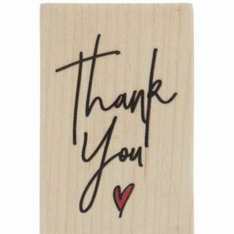 Rubber Stamps * | Top 10 Thank You Heart Rubber Stamp