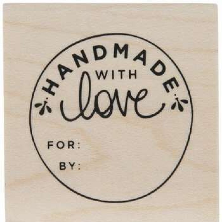 Rubber Stamps * | Discount Handmade With Love Rubber Stamp