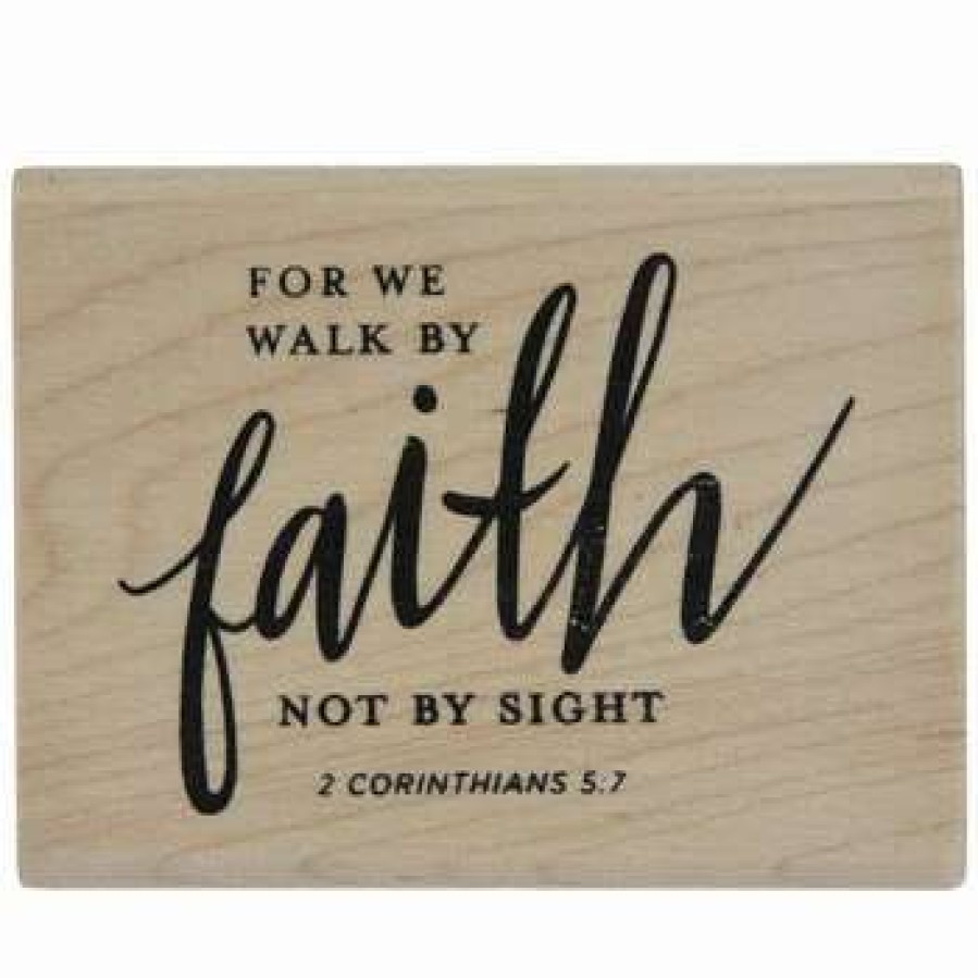 Rubber Stamps * | Wholesale 2 Corinthians 5:7 Rubber Stamp