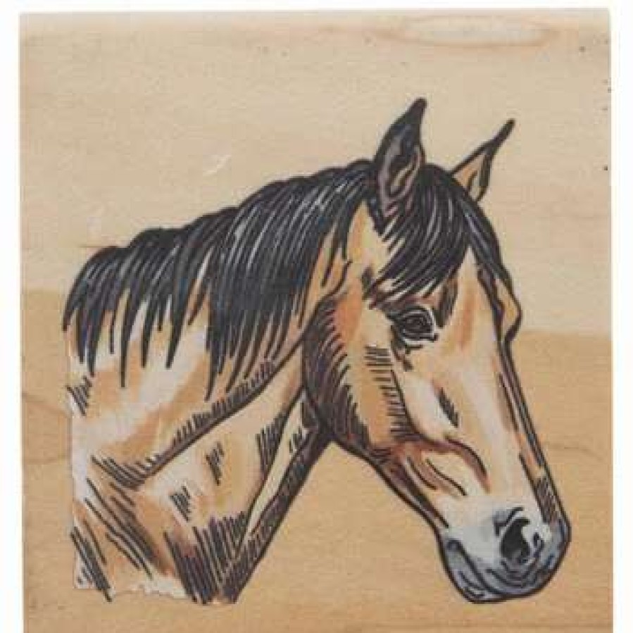 Rubber Stamps * | Flash Sale Horse Head Rubber Stamp