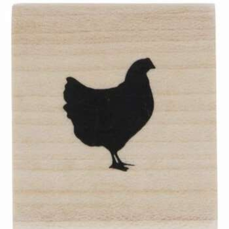 Rubber Stamps * | Budget Chicken Rubber Stamp