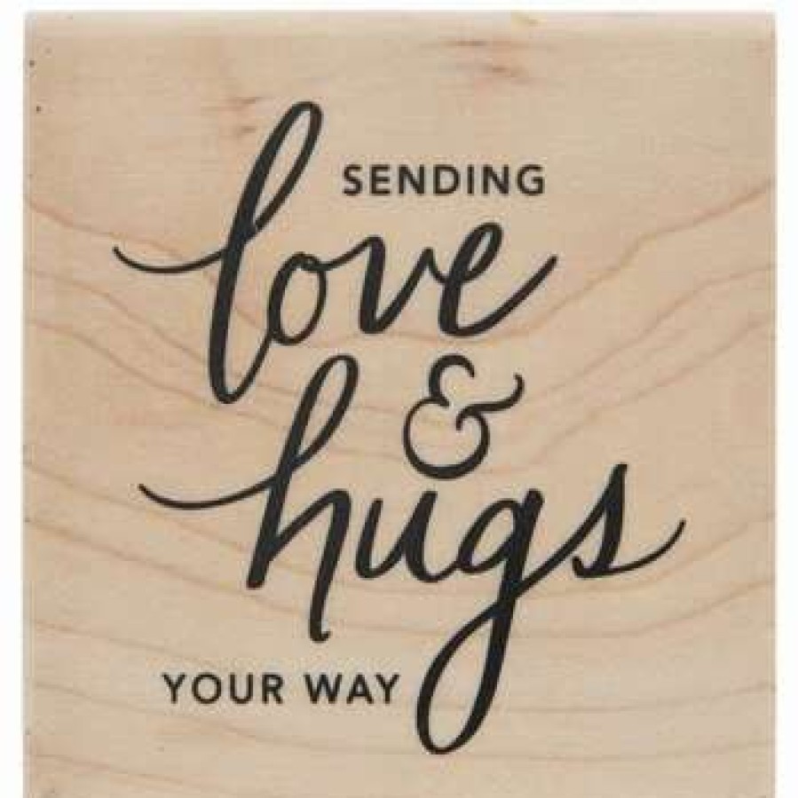 Rubber Stamps * | Best Sale Love & Hugs Your Way Rubber Stamp