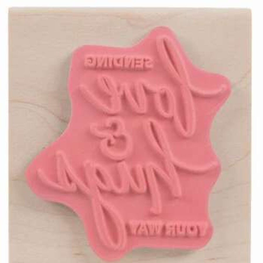 Rubber Stamps * | Best Sale Love & Hugs Your Way Rubber Stamp