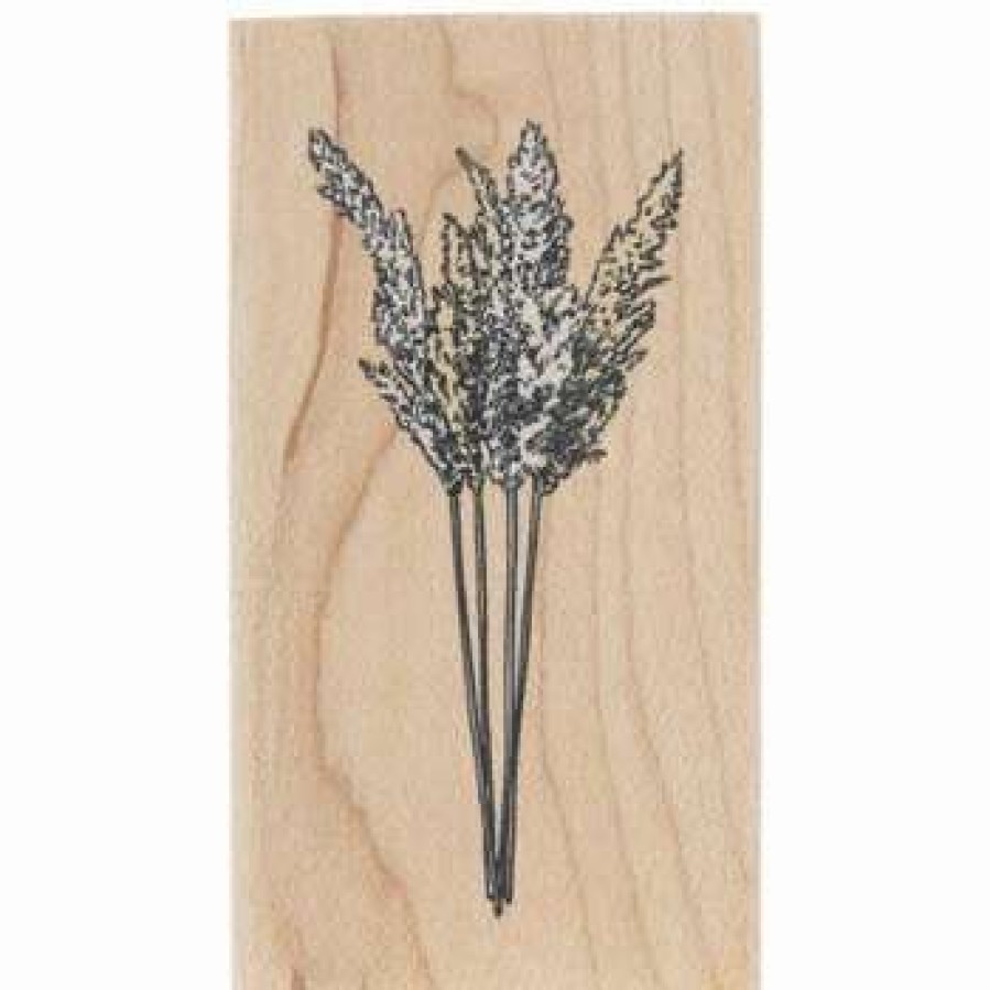 Rubber Stamps * | Best Sale Pampas Grass Stems Rubber Stamp