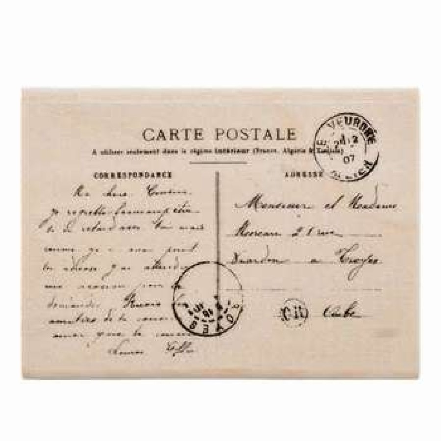 Rubber Stamps * | Buy Carte Postale Rubber Stamp