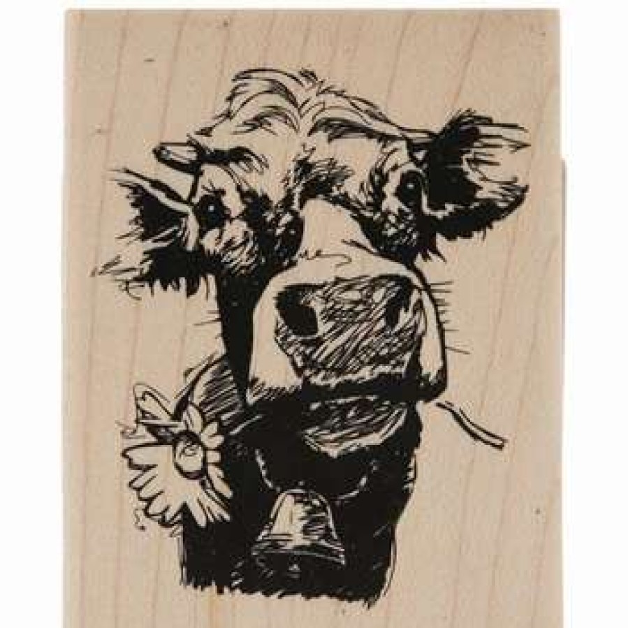 Rubber Stamps * | Top 10 Cow Selfie Rubber Stamp