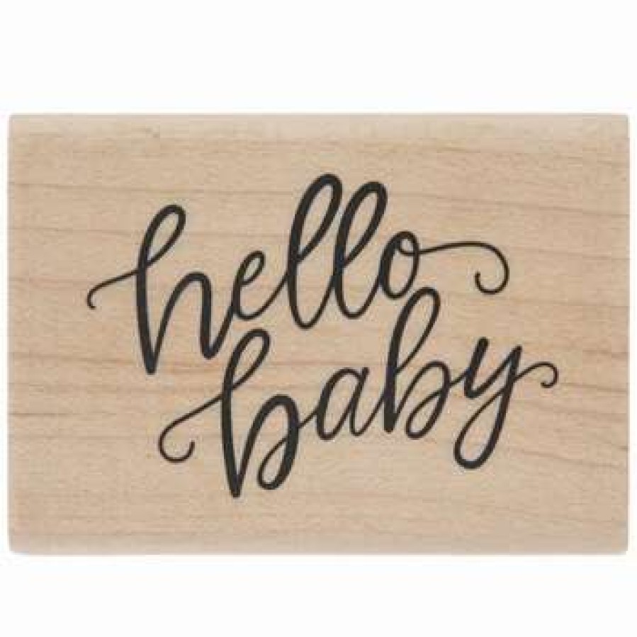 Rubber Stamps * | Outlet Hello Baby Rubber Stamp