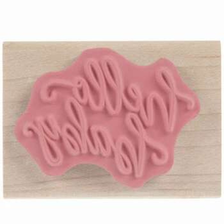 Rubber Stamps * | Outlet Hello Baby Rubber Stamp