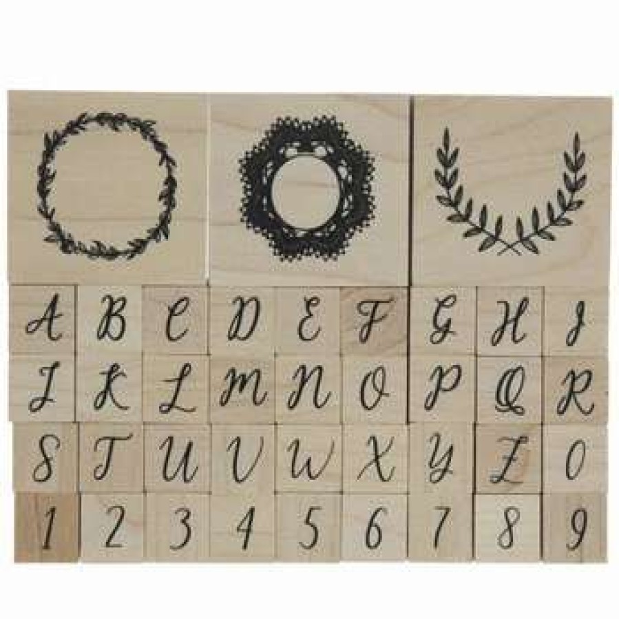 Rubber Stamps * | Discount Alphabet & Filigree Rubber Stamps