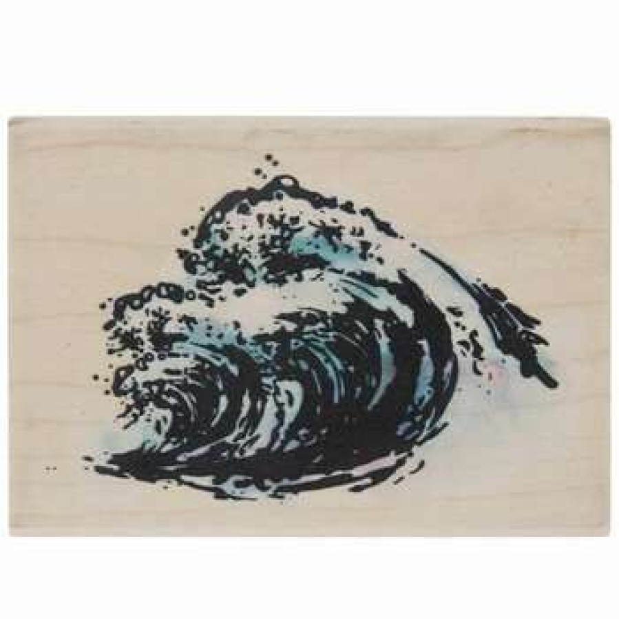 Rubber Stamps * | Cheapest Ocean Waves Rubber Stamp