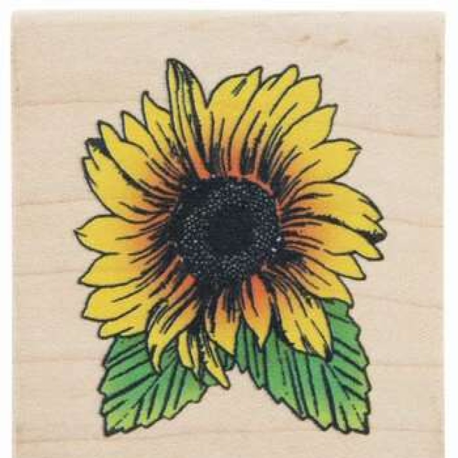 Rubber Stamps * | Outlet Sunflower Rubber Stamp